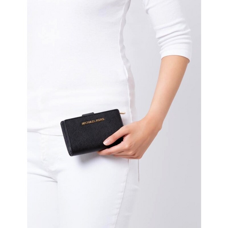 Peněženka Michael Kors Bifold medium leather black