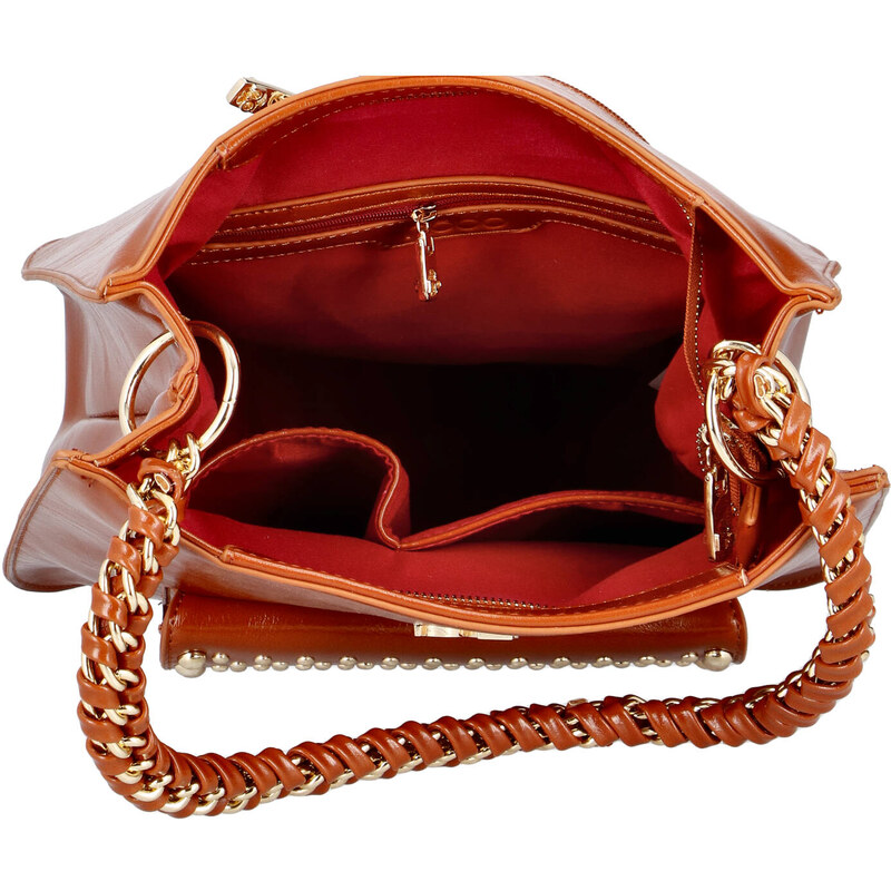 Luxusní dámská koženková kabelka NOBO country, hnědá