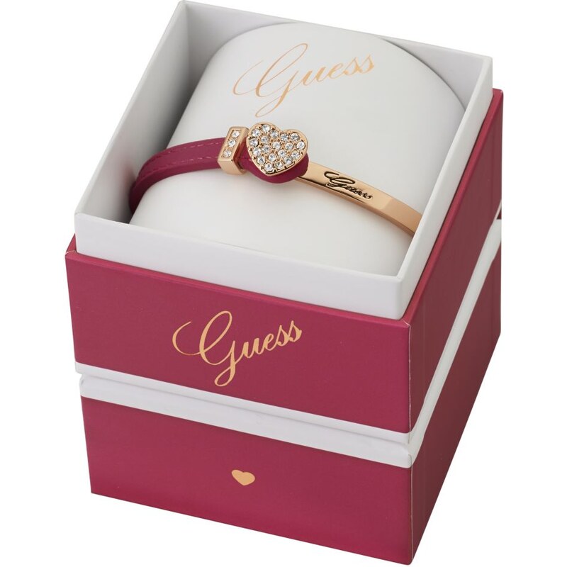 Guess Leather Heart Bracelet Gift Box