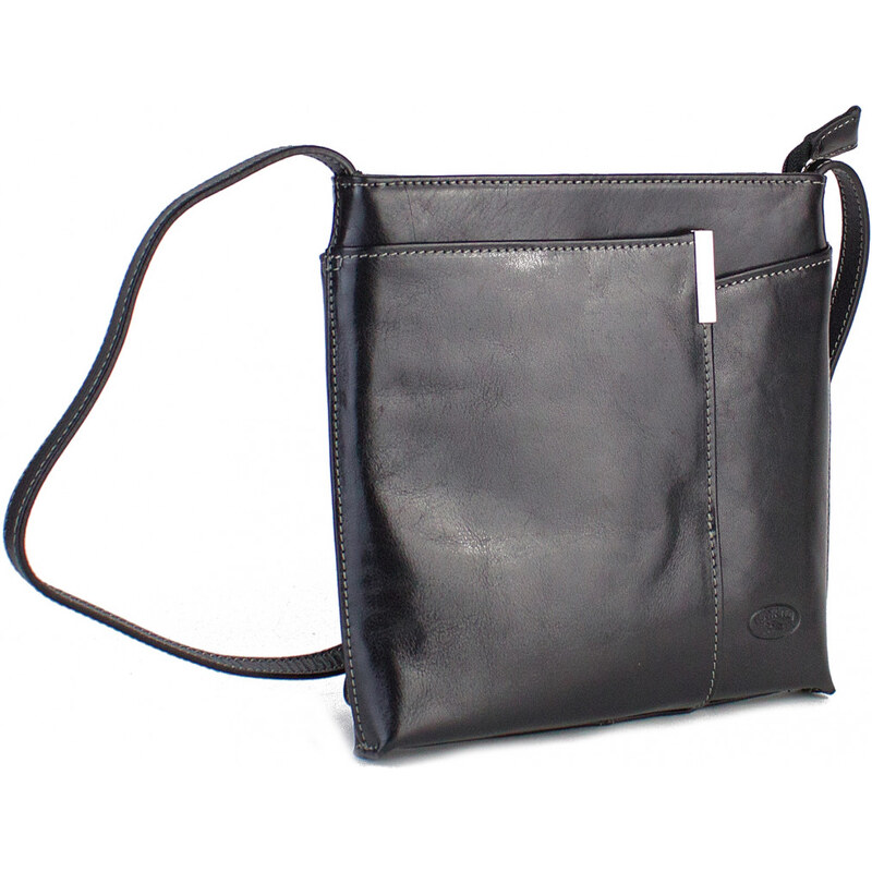 KATANA Francouzská kožená crossbody kabelka Antibes Černá 55151281