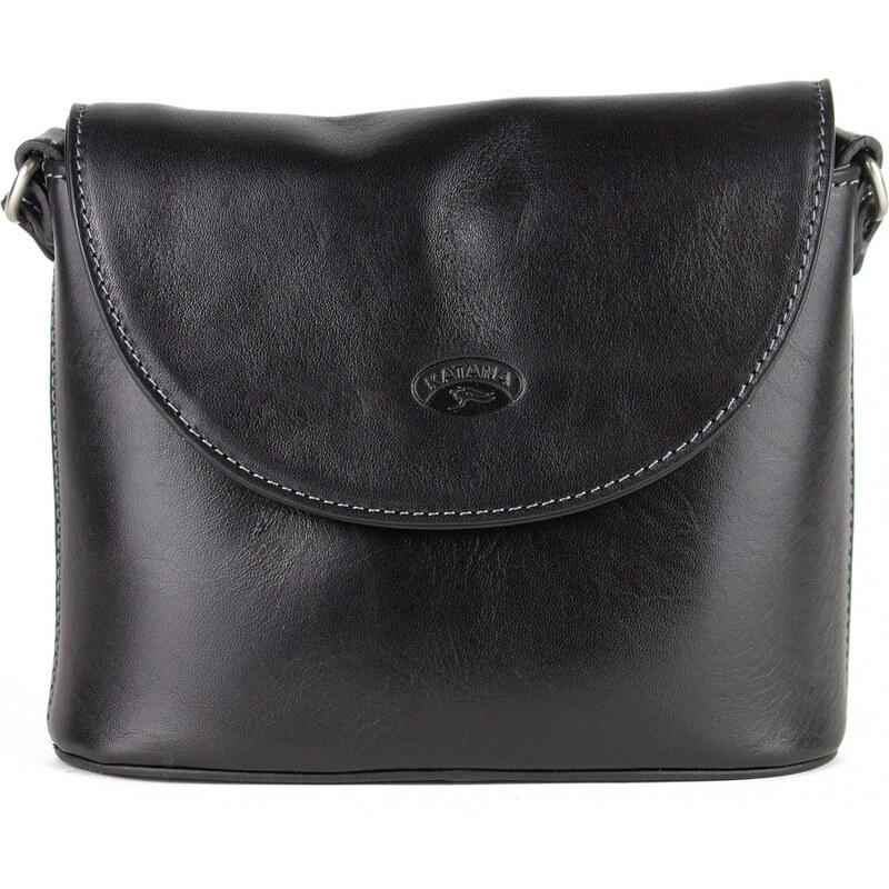 KATANA Francouzská kožená crossbody kabelka Chatou Černá 55151285