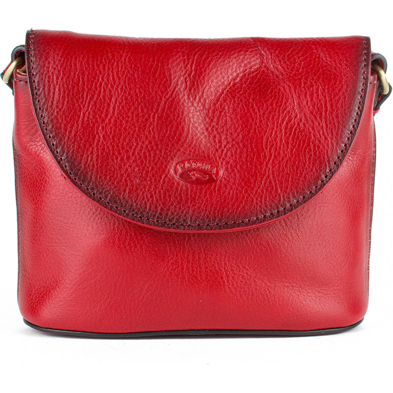KATANA Francouzská kožená crossbody kabelka Chatou Červená 55151284