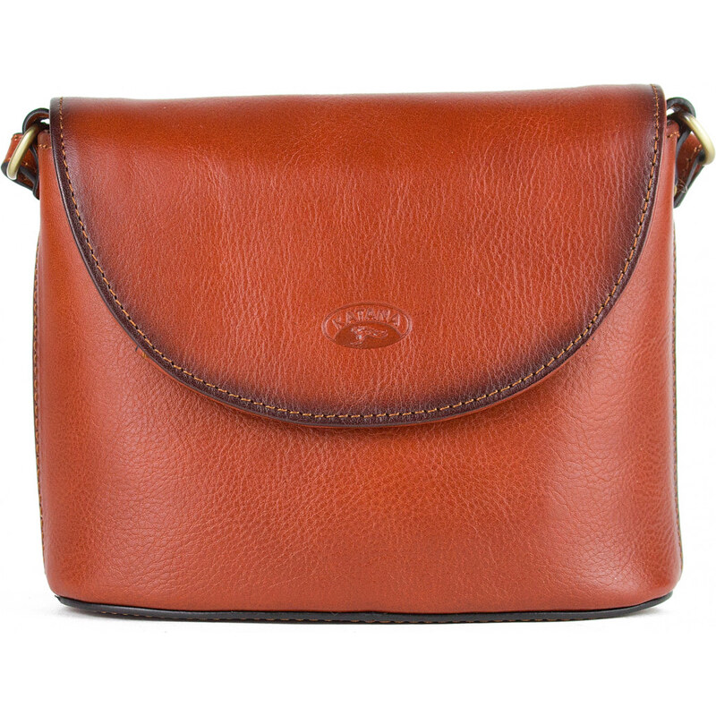 KATANA Francouzská kožená crossbody kabelka Chatou Hnědá 55151286