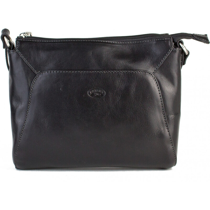 KATANA Francouzská kožená crossbody kabelka Bretagne Černá 55162686