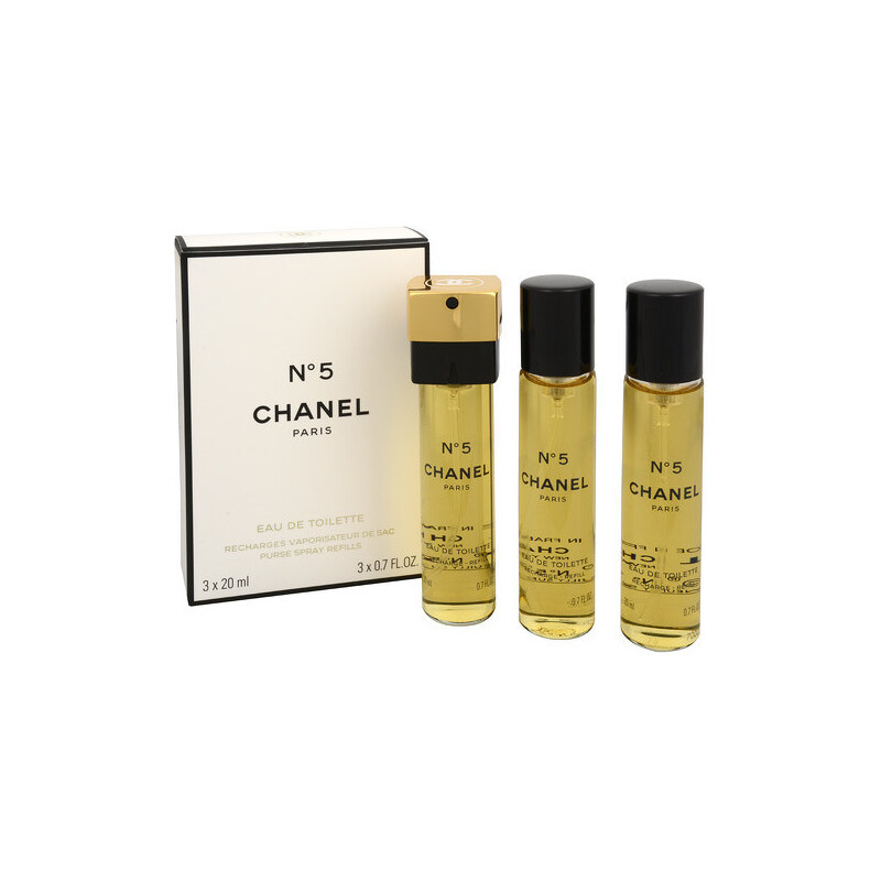 Chanel No. 5 - toaletní voda s rozprašovačem - náplň (3 x 20 ml) 60 ml
