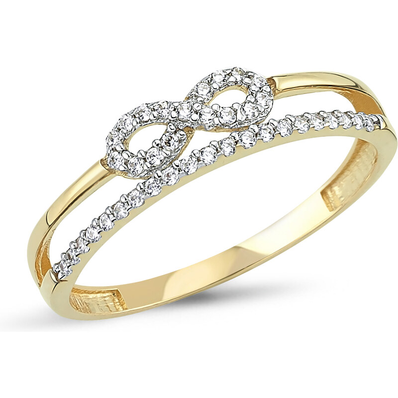 Lillian Vassago Zlatý prsten posázený zirkony LLV46-GR018