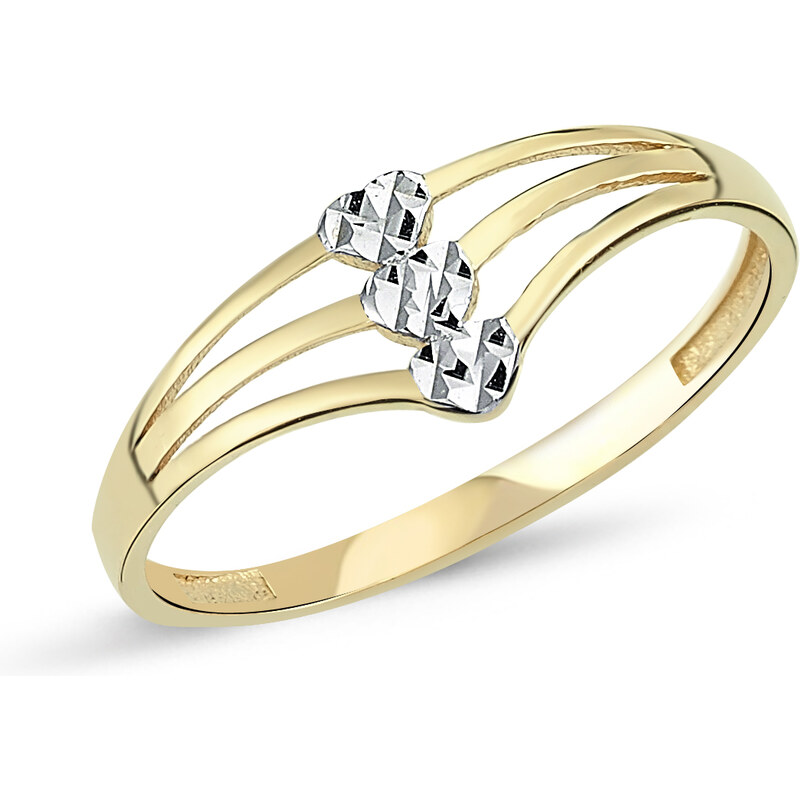 Lillian Vassago Exkluzivní prsten s gravírem z kombinovaného zlata LLV46-GR020