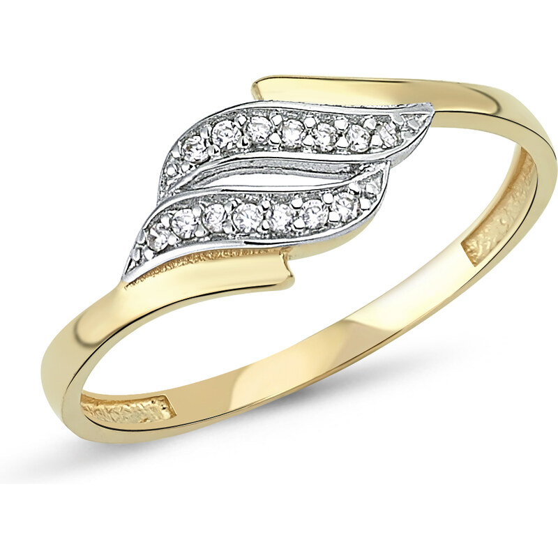 Lillian Vassago Zlatý prsten se zirkony LLV46-GR028
