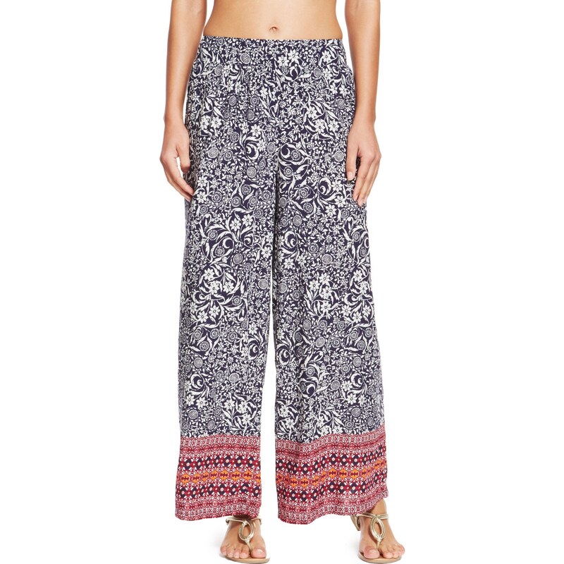 Marks and Spencer M&S Collection Bali Floral Wide Leg Beach Trousers