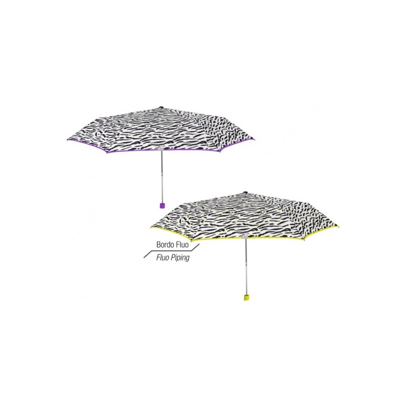 Perletti Skládací deštník manuální Slim, zebrano