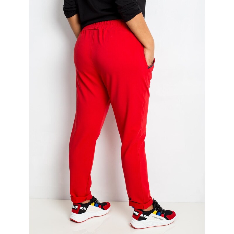 Fashionhunters Savage červené nadměrné kalhoty