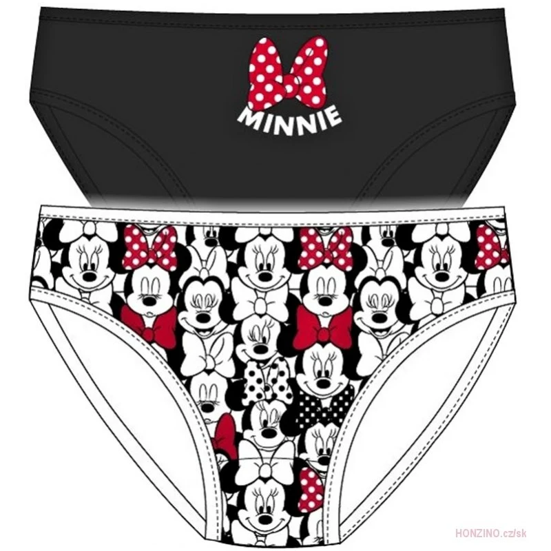 Mickey & Minnie Dámské klasické kalhotky Minnie Mouse - Disney - 95% bavlna  + 5% elastan - 2 ks - GLAMI.cz