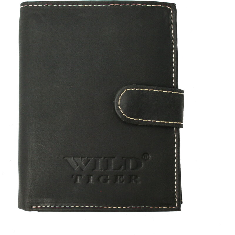 WILD collection Pánská kožená peněženka černá - WILD Homer černá