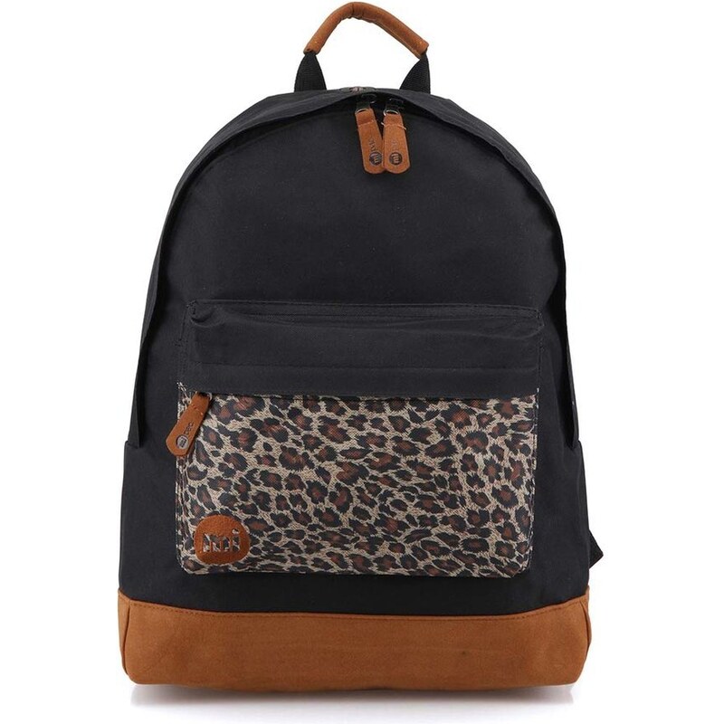 Černý unisex batoh s leopardí kapsou Mi-Pac Leopard