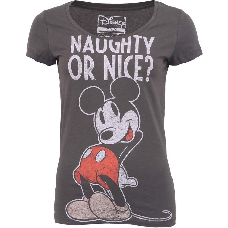 Šedé triko ONLY Mickey Christmas