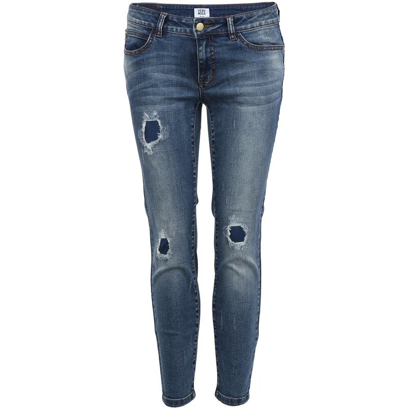 Úzké džíny se záplatami Vero Moda Brix