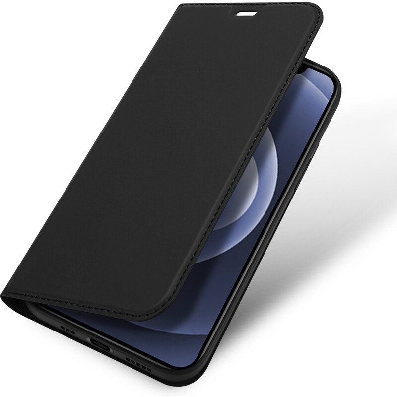 Knížkové pouzdro na iPhone 12 / 12 Pro - DuxDucis, SkinPro Black