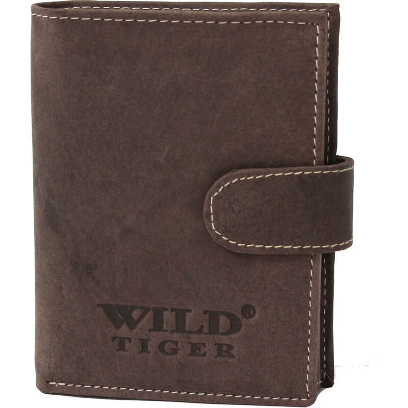 WILD collection Pánská kožená peněženka tmavě hnědá - WILD Homer