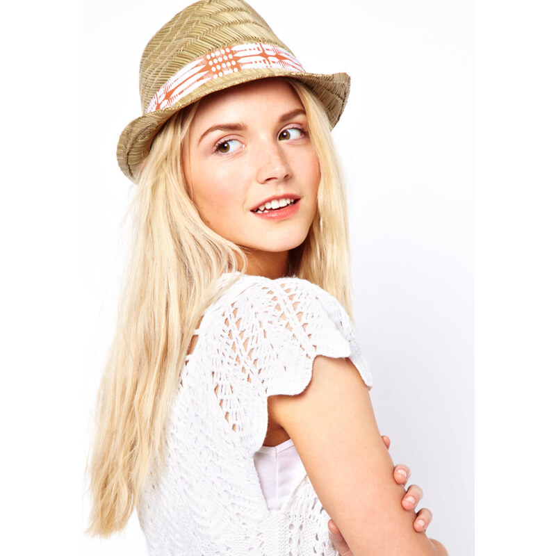 Echo Ethnic Straw Fedora Hat