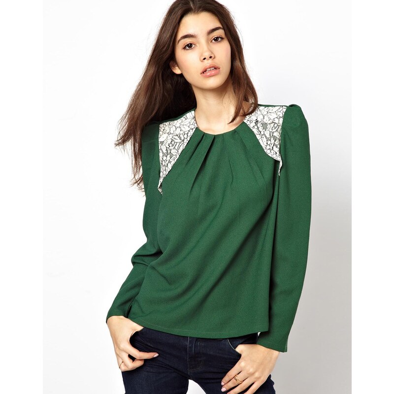 Max C London Max C Blouse With Lace Insert