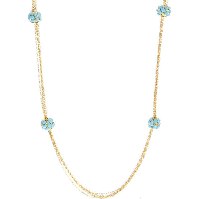 Kenneth Jay Lane Multi Chain Necklace With Jewelled Ball Detail