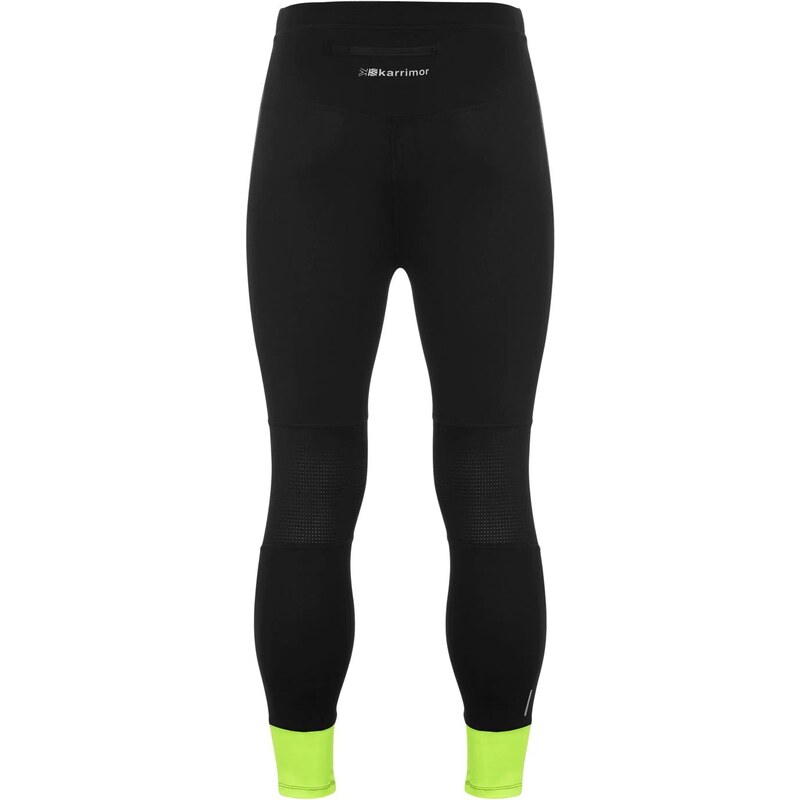 pánské sportovní kalhoty KARRIMOR RUN - BLACK/FLUO YEL - M