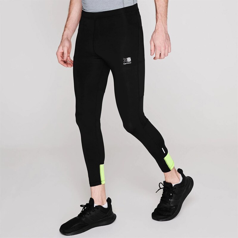 pánské sportovní kalhoty KARRIMOR RUN - BLACK/FLUO YEL - M