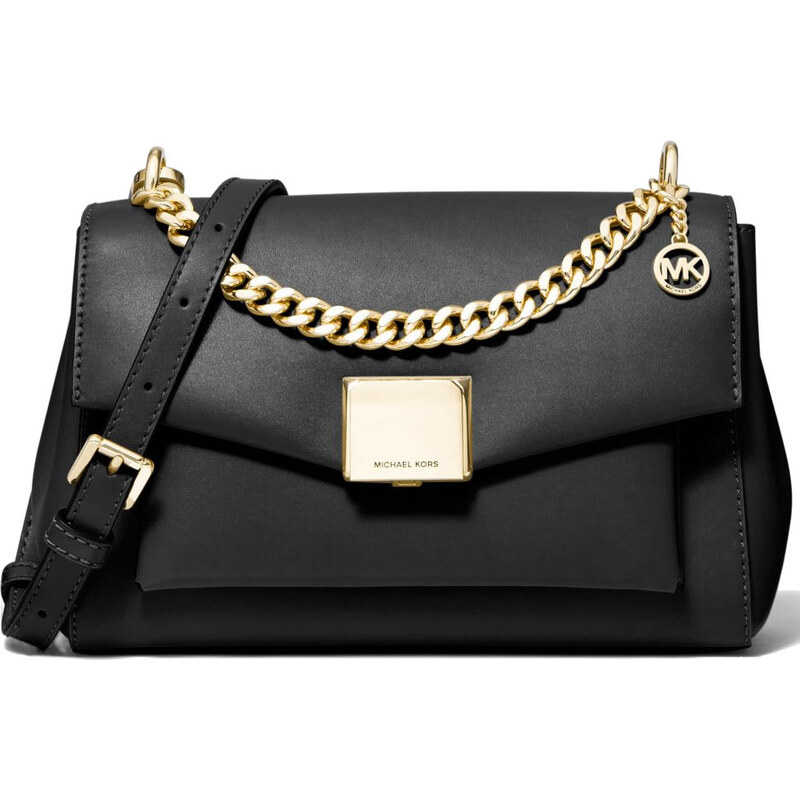 Michael Kors Lita Medium Leather Crossbody Bag Black GLAMI.cz