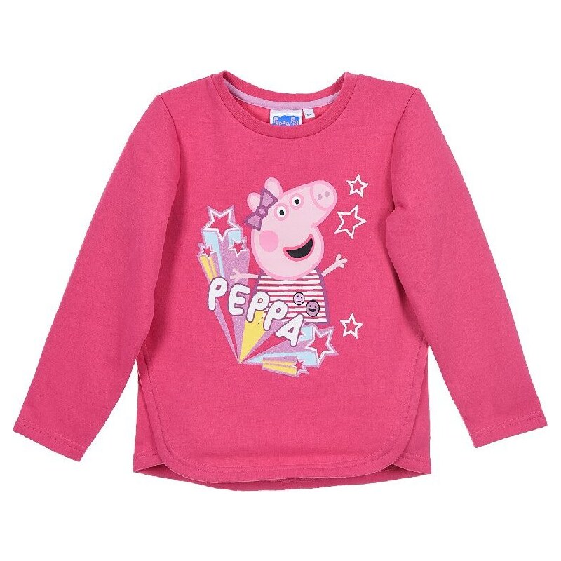 DÍVČÍ RŮŽOVÁ MIKINA PEPPA PIG Tmavě růžová