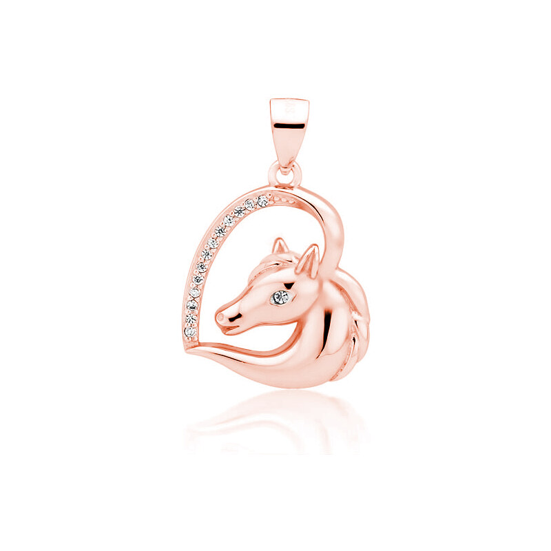 Olivie Stříbrný ROSE přívěsek KŮŇ V SRDCI 4653 55440303
