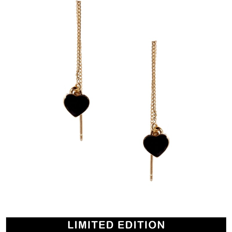 Asos Limited Edition Chain Heart Through Earrings