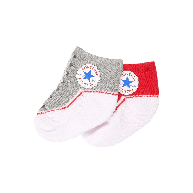 CONVERSE Ponožky Chuck šedý melír / červená / bílá