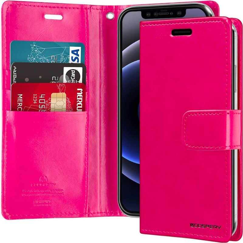 Knížkové pouzdro na iPhone 12 mini - Mercury, Bluemoon Diary HotPink