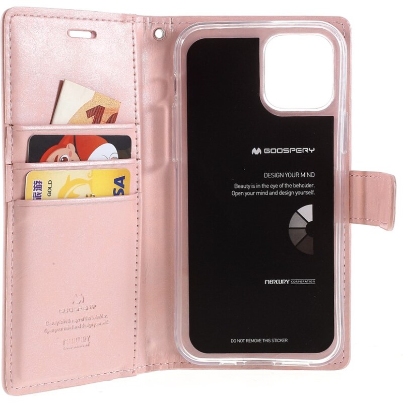 Knížkové pouzdro na iPhone 12 Pro MAX - Mercury, Bluemoon Diary Rose