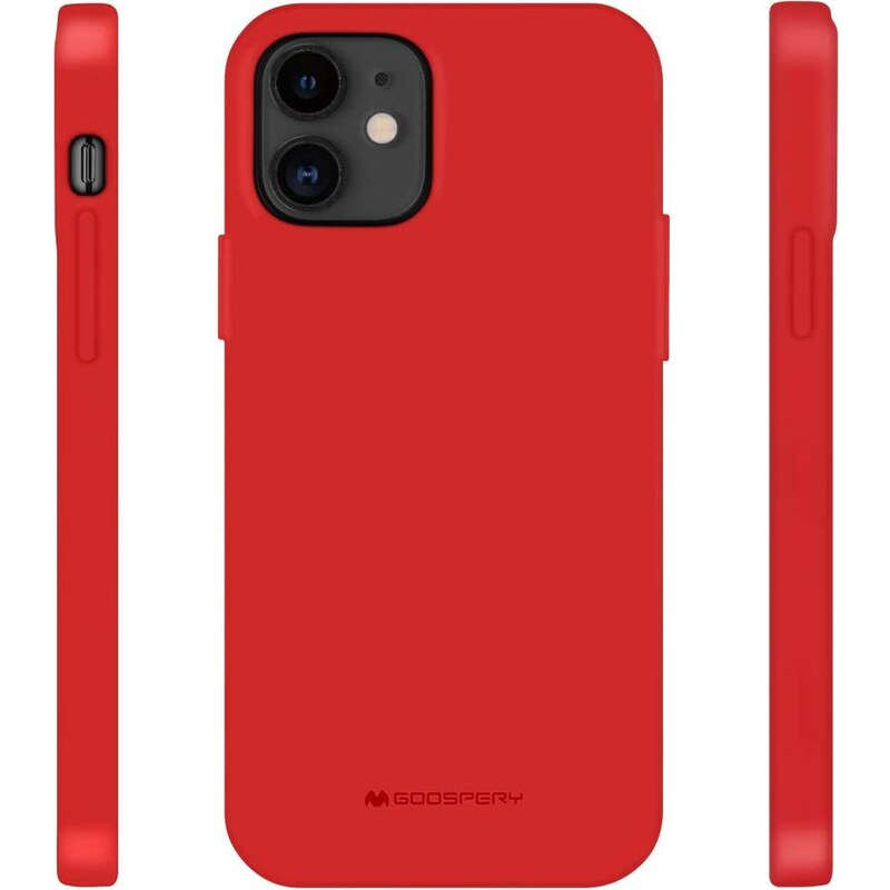 Ochranný kryt pro iPhone 12 / 12 Pro - Mercury, Soft Feeling Red