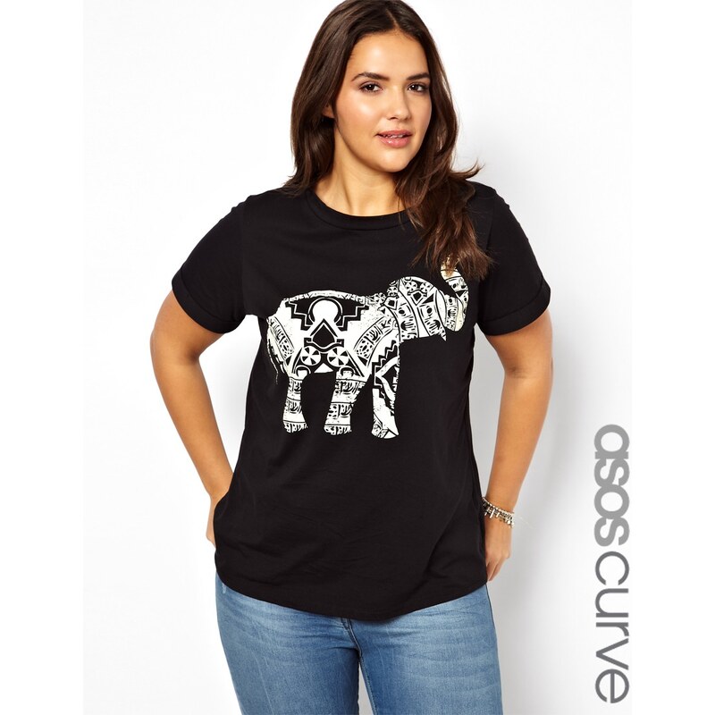 ASOS CURVE Exclusive T-Shirt With Elephant Print