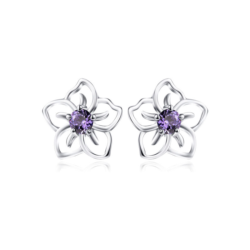 Olivie Stříbrné náušnice VIOLET 4679 55494678
