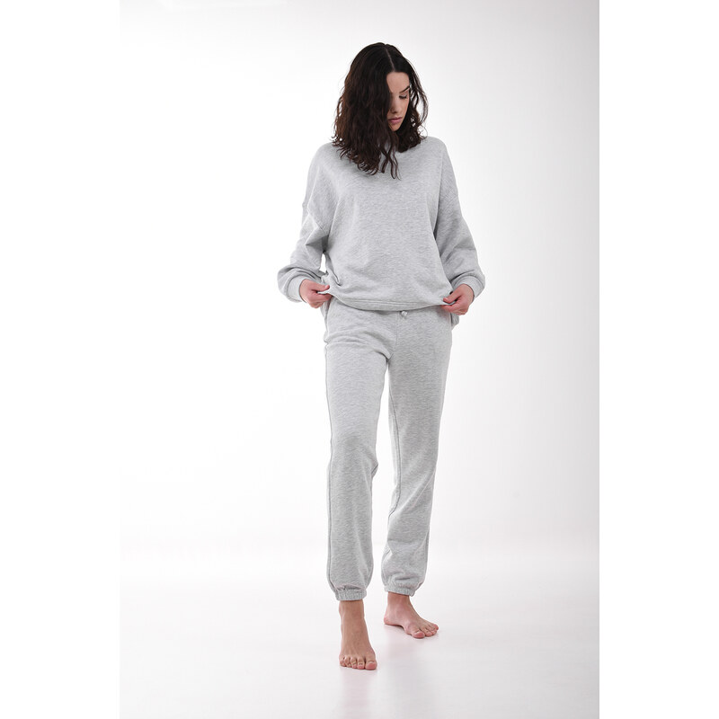 SVĚTLE ŠEDÉ TEPLÁKY OVERSIZED Vero Moda