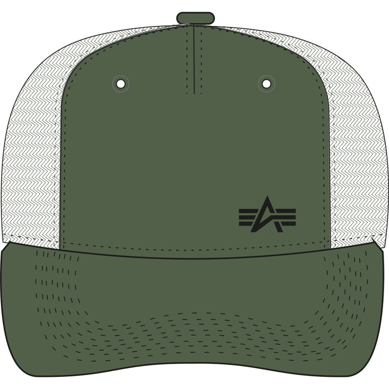 ALPHA INDUSTRIES čepice Trucker Cap Small Logo dark green