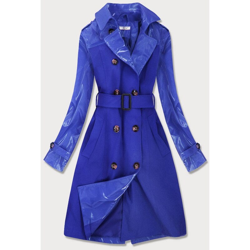 ZAC&ZOE Světle modrý tenký kabát z různých spojených materiálů (YR2027)