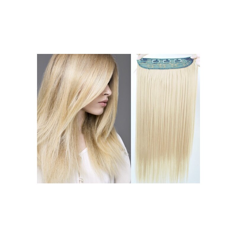 Clipinhair Clip in REMY vlasový pás 43cm rovný – platina