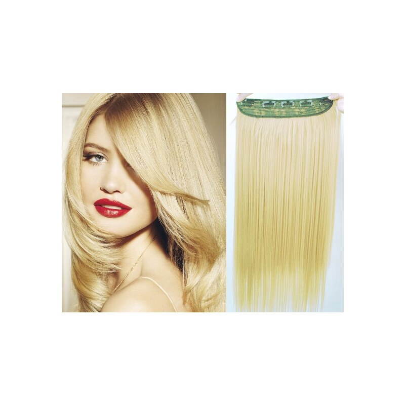 Clipinhair Clip in pás japonský kanekalon 63cm rovný – nejsvětlejší 48529508
