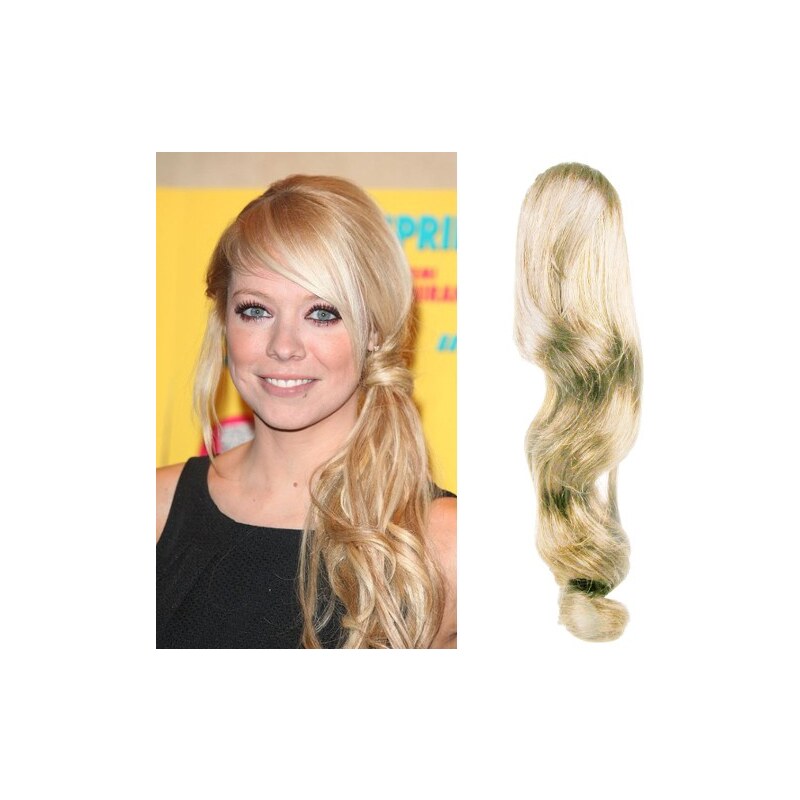Clipinhair CLIP IN CULÍK VLNITÝ 100% LIDSKÉ REMY VLASY 60CM -