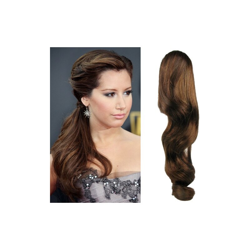 Clipinhair CLIP IN CULÍK VLNITÝ 100% LIDSKÉ REMY VLASY 60CM -
