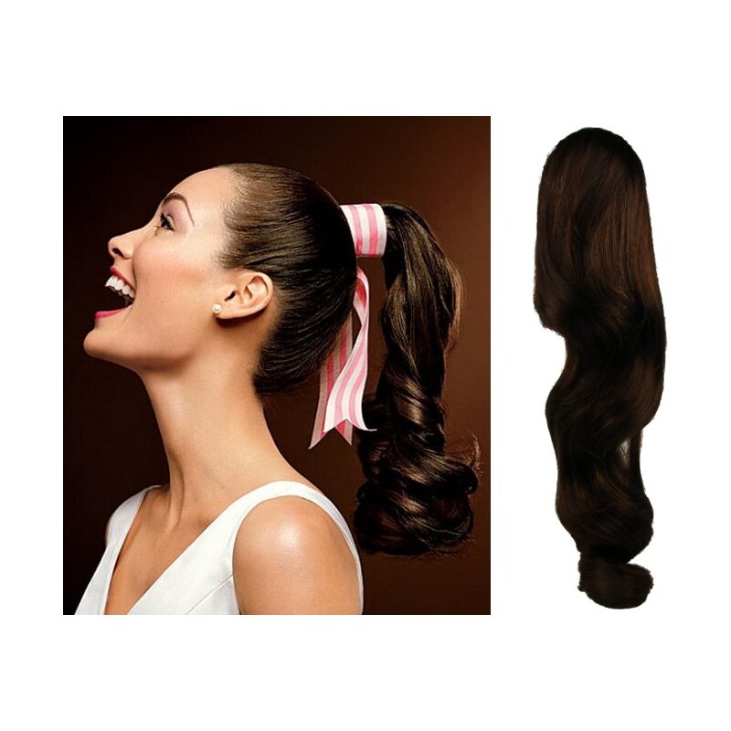 Clipinhair CLIP IN CULÍK VLNITÝ 100% LIDSKÉ REMY VLASY 50CM -