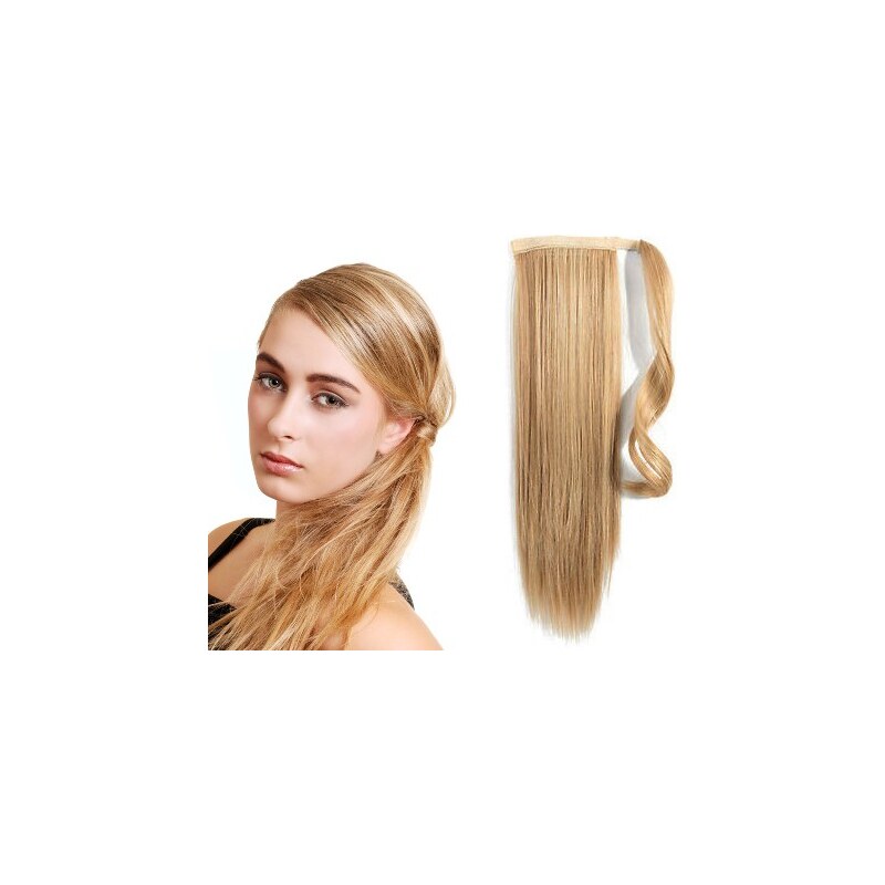 Clipinhair CLIP IN CULÍK 100% LIDSKÉ REMY VLASY 50CM - PŘÍRODNÍ