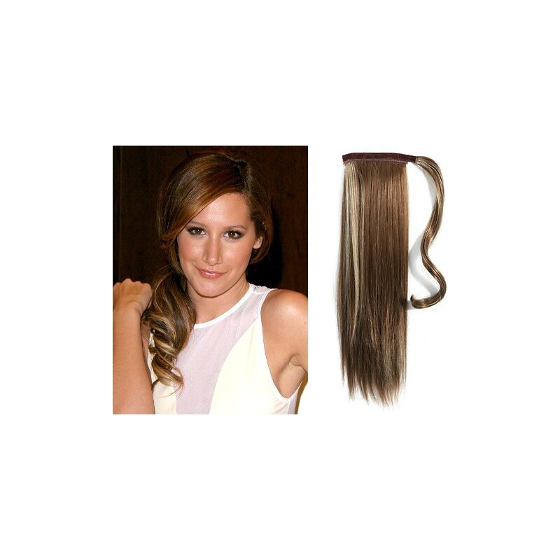 Clipinhair CLIP IN CULÍK 100% LIDSKÉ REMY VLASY 60CM - TMAVÝ