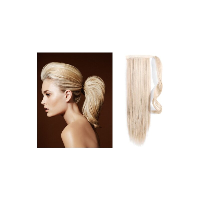 Clipinhair CLIP IN CULÍK 100% LIDSKÉ REMY VLASY 50CM - PLATINA