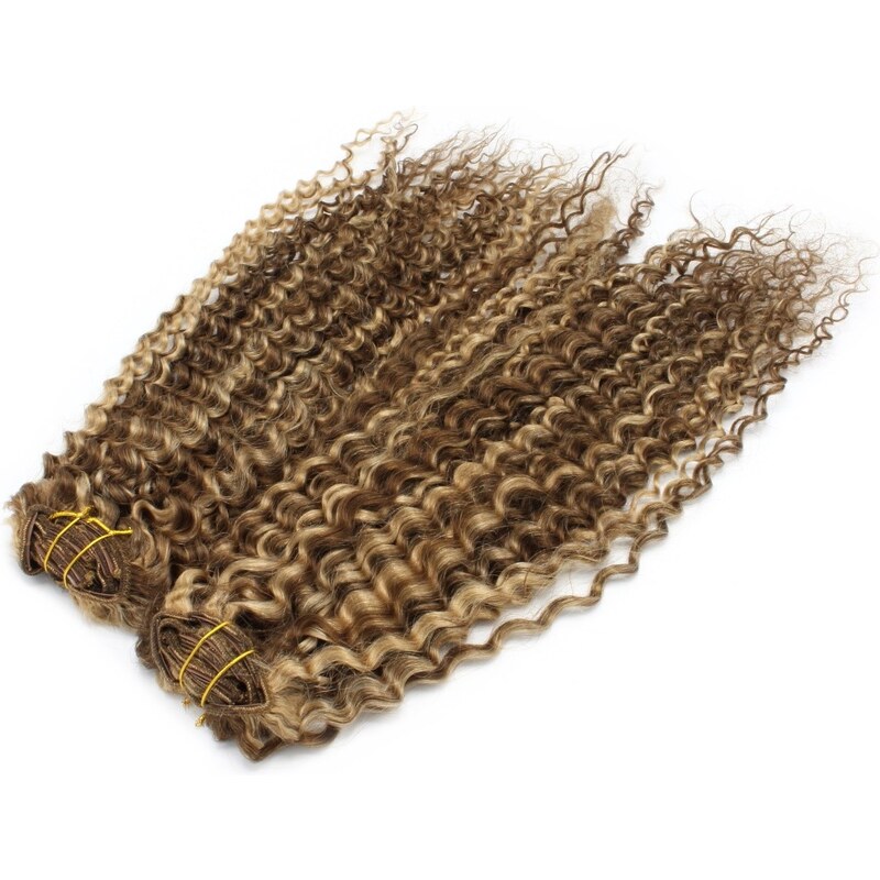 Clipinhair Kudrnatý clip in maxi set 53cm pravé lidské vlasy –