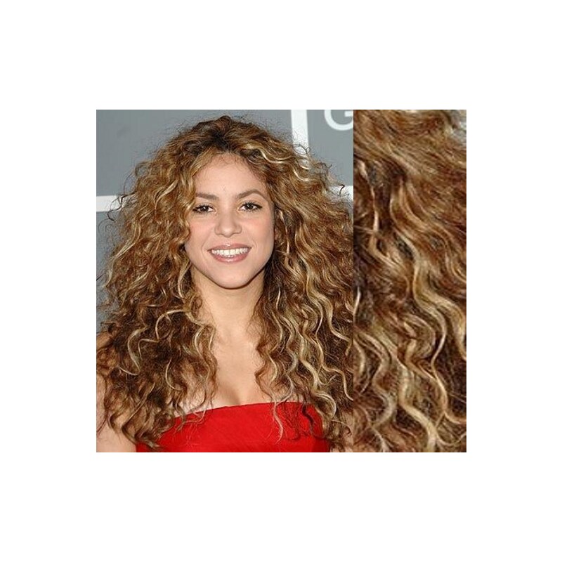 Clipinhair Clip in kudrnaté vlasy 100% lidské REMY 53cm - světlý